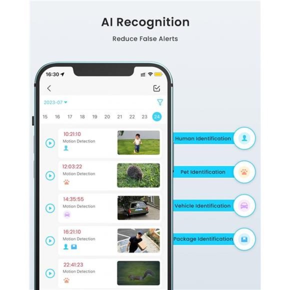 Security Cameras Wireless Outdoor, 2K 3MP Battery Powered WiFi Security Camera - Picture 4 of 5